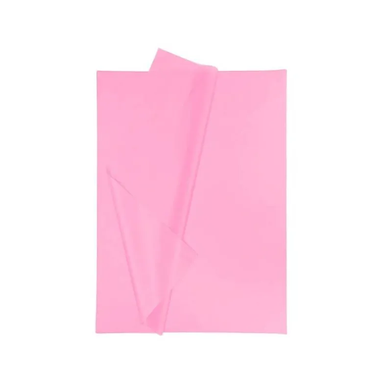 Papel seda marca Liderpapel rosa paquete 5 hojas