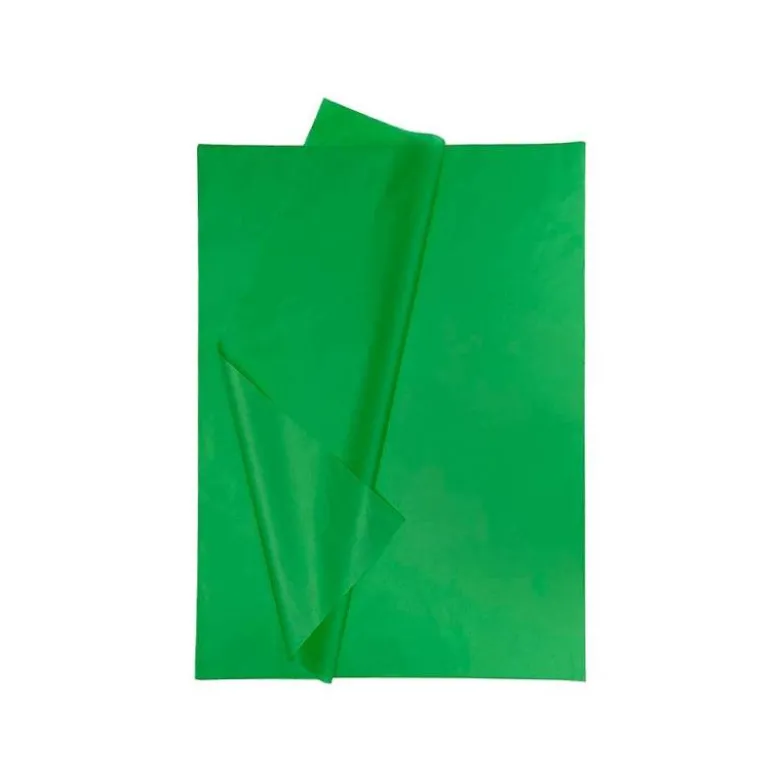 Papel seda marca Liderpapel verde paquete 5 hojas