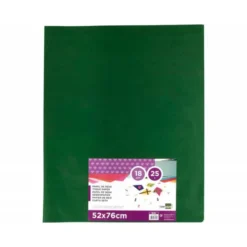 Papel seda marca Liderpapel verde oscuro paquete 25 hojas