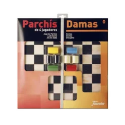 Parchis con damas tablero grande 4 jugadores 41x40x4,5 cm
