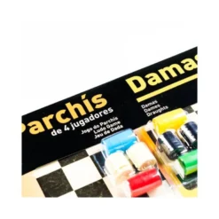 Parchis con damas tablero grande 4 jugadores 41x40x4,5 cm