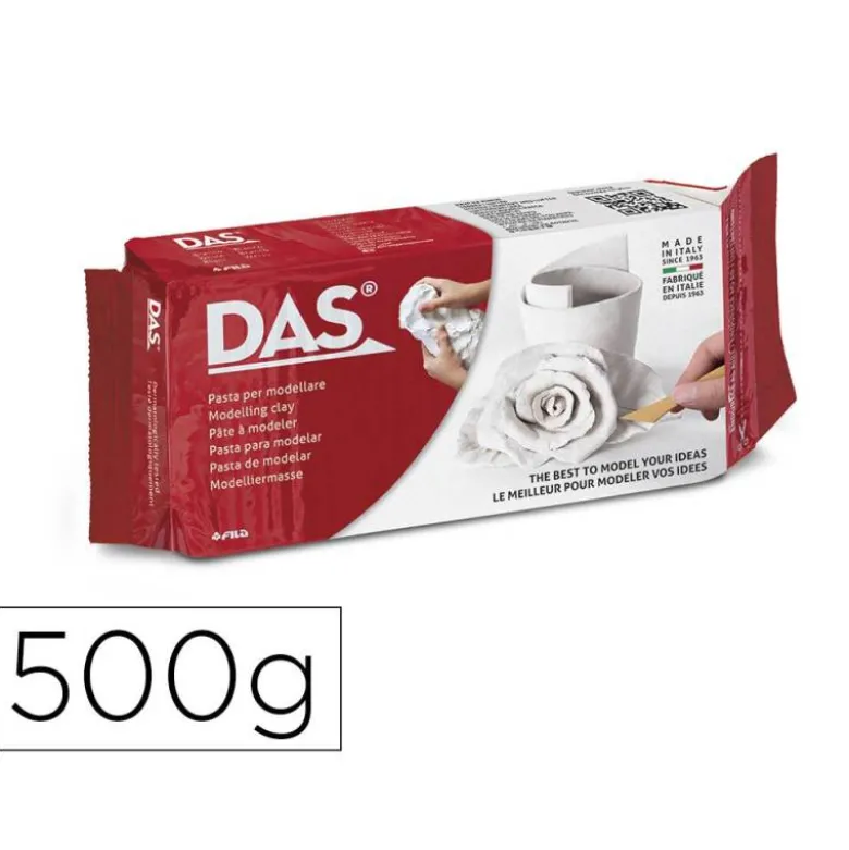 Pasta blanca para modelar Das Color Blanco de 500 gr