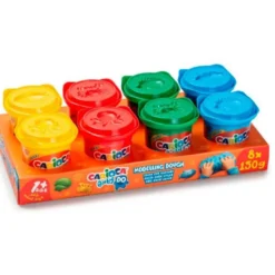PASTA DE MODELAR CARIOCA BABY DO 150 ML CAJA DE 8 UNIDADES COLORES SURTIDOS