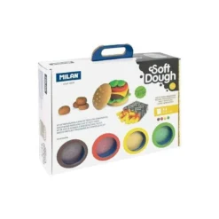 PASTA MILAN PARA MODELAR SOFT DOUGH CASA DE LAS HAMBURGUESAS CON HERRAMIENTAS MALETIN CON 4 BOTES COLORES