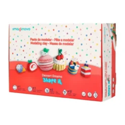 PASTA PARA MODELAR IMAGINOVO DE SECADO AL AIRE SET DE 12 COLORES SHAPE IT DESSERT DREAM HERRAMIENTAS E INSTRUCCIONES