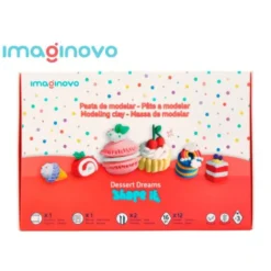 PASTA PARA MODELAR IMAGINOVO DE SECADO AL AIRE SET DE 12 COLORES SHAPE IT DESSERT DREAM HERRAMIENTAS E INSTRUCCIONES