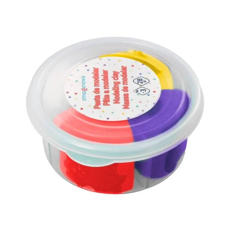 PASTA PARA MODELAR IMAGINOVO DE SECADO AL AIRE SET DE COLORES SURTIDOS CON INSTRUCCIONES ALIEN