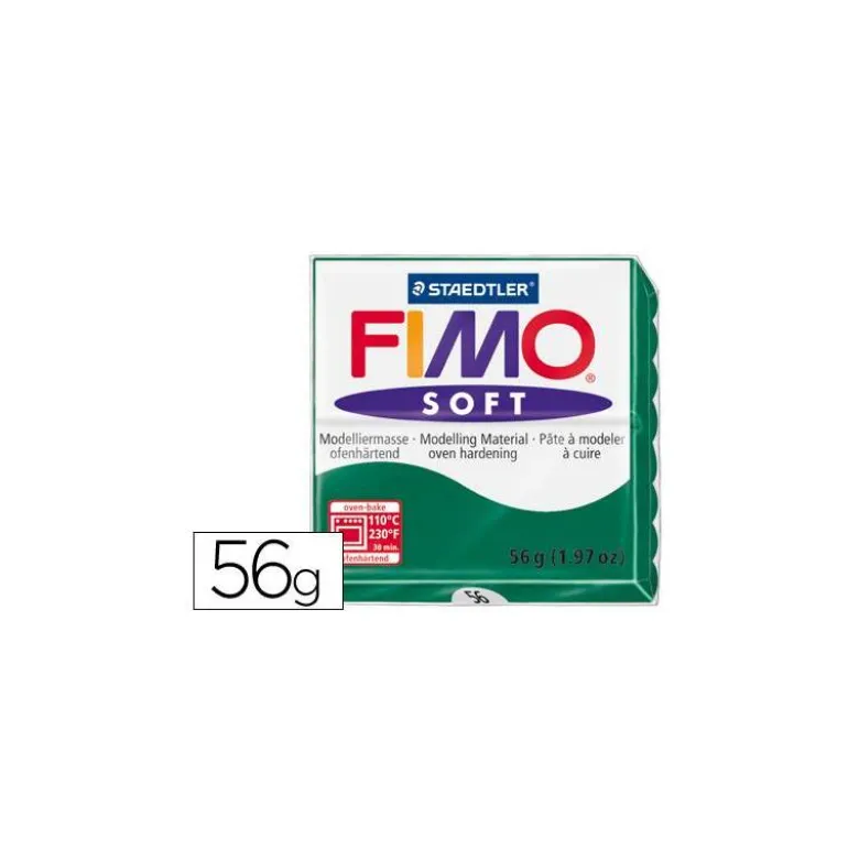 Pasta para modelar Staedtler Fimo Soft verde esmeralda 56 gr