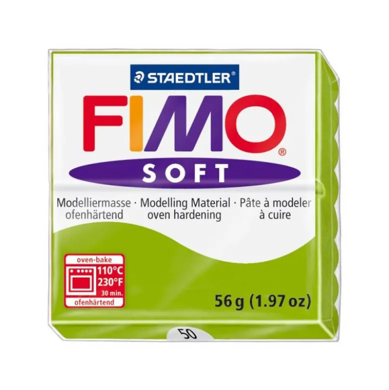 Pasta para modelar Staedtler Fimo soft Color verde manzana 56 gr
