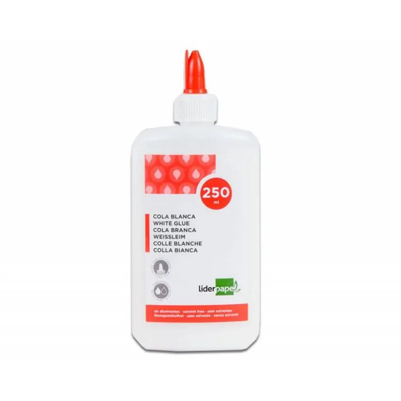 Pegamento cola blanca lavable marca Liderpapel 250 ml