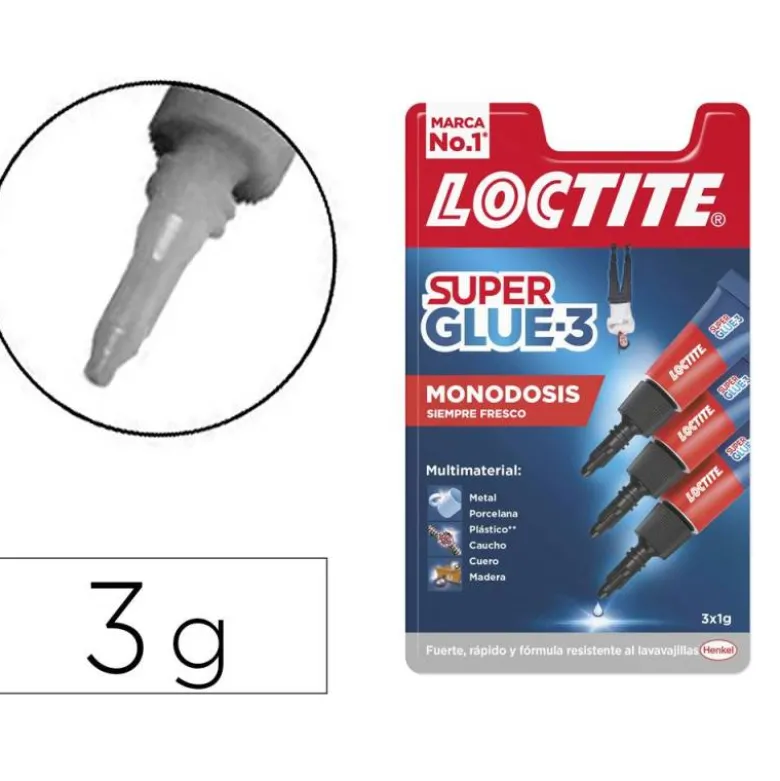 Pegamento Instantaneo loctite Super Glue 3 x1 gr
