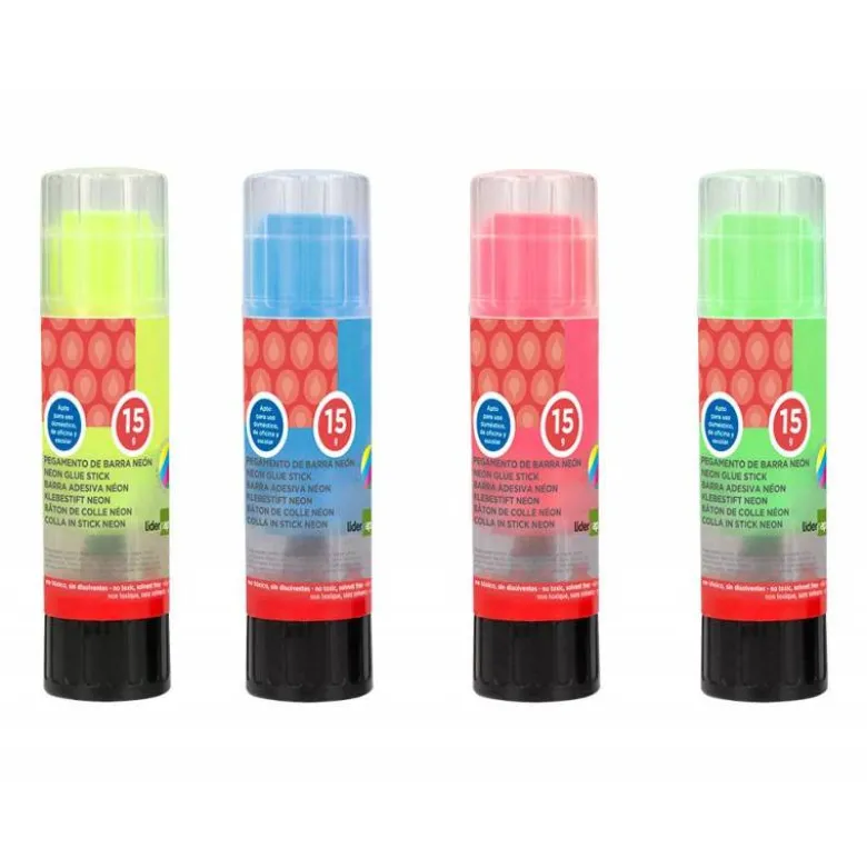 PEGAMENTO LIDERPAPEL EN BARRA 15 GR COLOR NEON UNIDAD