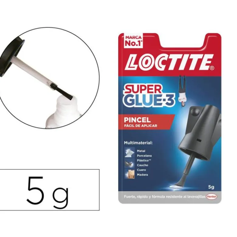 Pegamento loctite 5 gr aplicador de pincel adhesivo instantaneo