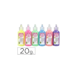 Pegamento purpurina Liderpapel fantasia colores metalicos pasteles. SOLO SE MANDA UN envase 20gr. NO SE PUEDE ELEGIR COLOR