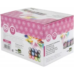 Pegamento purpurina Liderpapel fantasia colores metalicos surtidos envase de 60gr