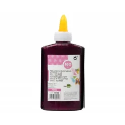Pegamento purpurina Liderpapel Fantasia color Violeta metalizado Bote 160gr