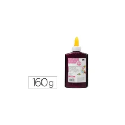 Pegamento purpurina Liderpapel Fantasia color Violeta metalizado Bote 160gr