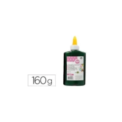 Pegamento purpurina Liderpapel Fantasia color Verde metalizado Bote 160gr
