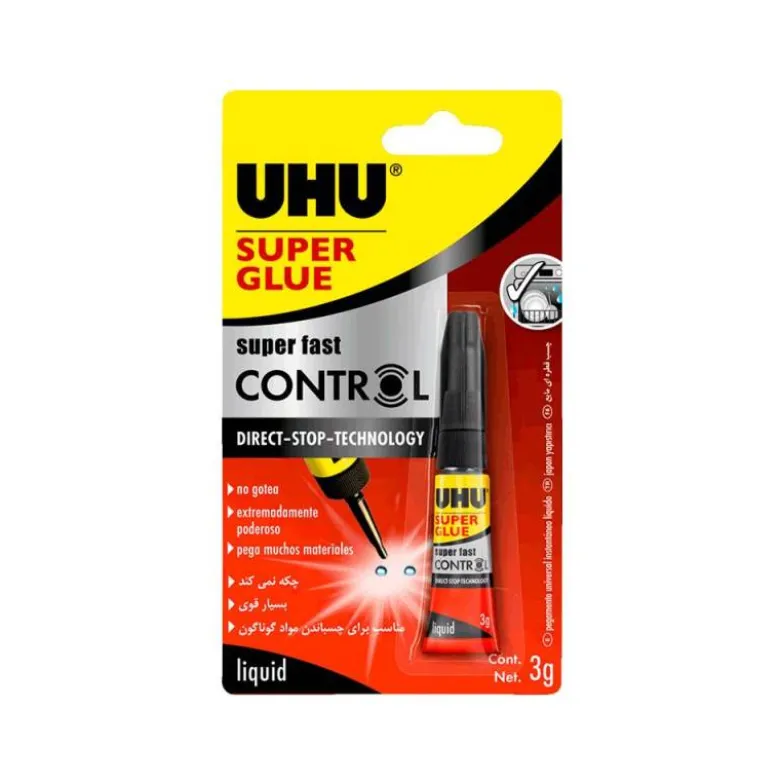 Pegamento uhu instantaneo control tecnologia stop 3 gr