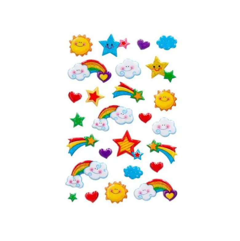 PEGATINAS IMAGINOVO ARCOIRIS MAGIC DREAMS CON RELIEVE 190X105 MM EN BLISTER