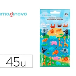 PEGATINAS IMAGINOVO CUTE ANIMALES SAFARI CON RELIEVE 190X105 MM EN BLISTER