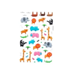 PEGATINAS IMAGINOVO CUTE ANIMALES SAFARI CON RELIEVE 190X105 MM EN BLISTER