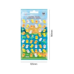 PEGATINAS IMAGINOVO CUTE ANIMALES PATOS CON RELIEVE 190X105 MM EN BLISTER
