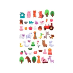 PEGATINAS IMAGINOVO CUTE ANIMALES GRANJA CON RELIEVE 190X105 MM EN BLISTER