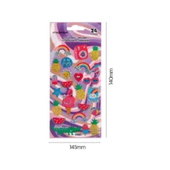 PEGATINAS IMAGINOVO DISEÑOS SURTIDOS VERANO CON BRILLO 214X100 MM EN BLISTER