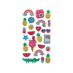 PEGATINAS IMAGINOVO DISEÑOS SURTIDOS VERANO CON BRILLO 214X100 MM EN BLISTER