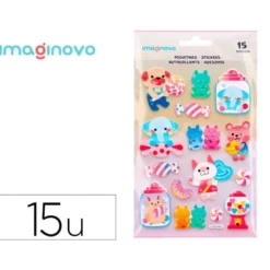 PEGATINAS IMAGINOVO DULCES MAGIC DREAMS CON RELIEVE 210X130 MM EN BLISTER