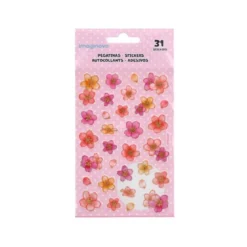 PEGATINAS IMAGINOVO FLORES ROSAS DE PAPEL 190X104 MM EN BLISTER
