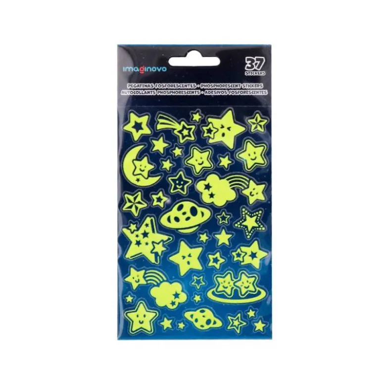 PEGATINAS IMAGINOVO LUMINOSAS ESTRELLAS CON RELIEVE 190X105 MM EN BLISTER