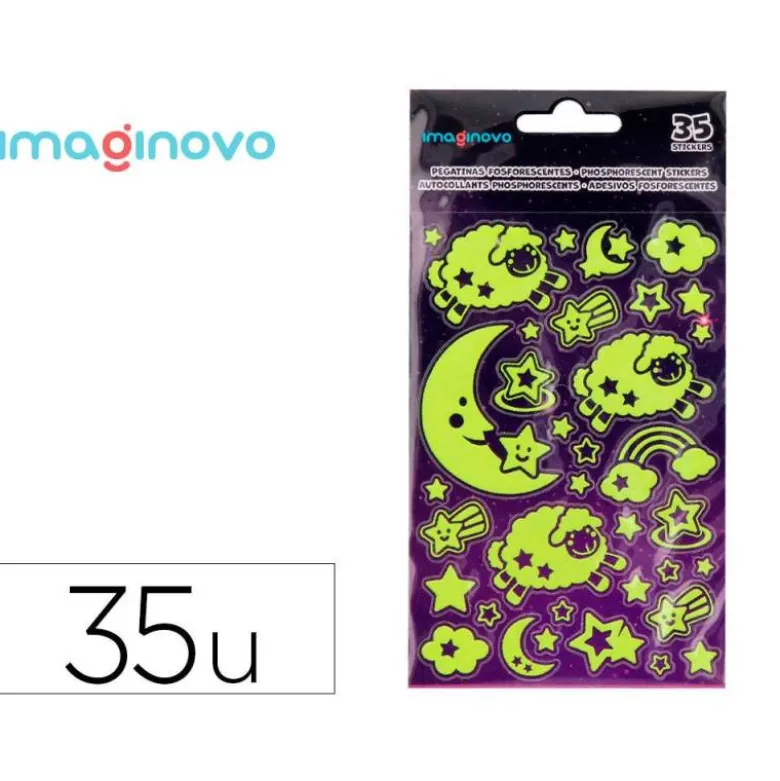 PEGATINAS IMAGINOVO LUMINOSAS LUNA LUMINOSAS 250X145 MM EN BLISTER