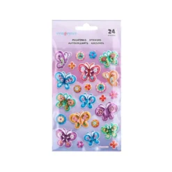 PEGATINAS IMAGINOVO MARIPOSAS MAGIC DREAMS CON RELIEVE 190X105 MM EN BLISTER