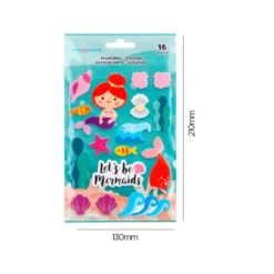PEGATINAS IMAGINOVO SIRENAS MAGIC DREAMS CON RELIEVE 210X130 MM EN BLISTER