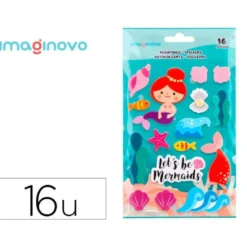 PEGATINAS IMAGINOVO SIRENAS MAGIC DREAMS CON RELIEVE 210X130 MM EN BLISTER