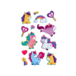 PEGATINAS IMAGINOVO UNICORNIOS MAGIC DREAMS CON BRILLO 190X105 MM EN BLISTER