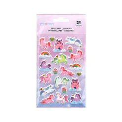 PEGATINAS IMAGINOVO UNICORNIOS MAGIC DREAMS CON RELIEVE 190X105 MM EN BLISTER