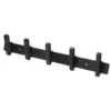 PERCHERO LIDERPAPEL PARED METALICO 5 COLGADORES COLOR NEGRO 430X88X55 MM