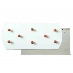 Perchero madera pared Sie Haya Blanco 8 colgadores
