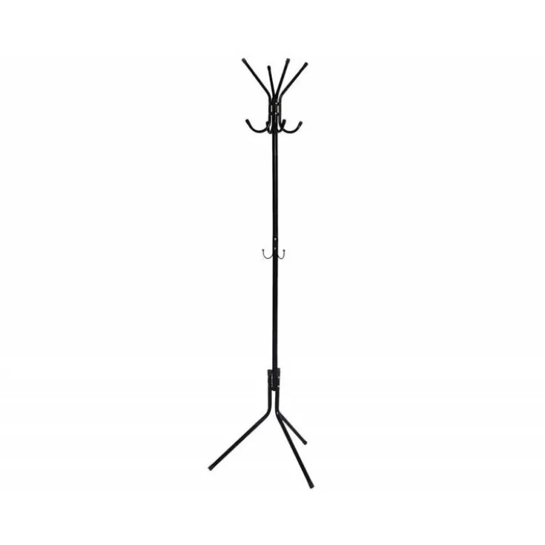 PERCHERO METALICO Q-CONNECT NEGRO 8 COLGADORES 173X51 CM