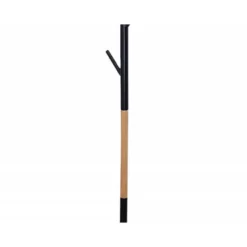 PERCHERO METALICO Q-CONNECT NEGRO CON DETALLES DE MADERA 5 COLGADORES 177X28,5 CM