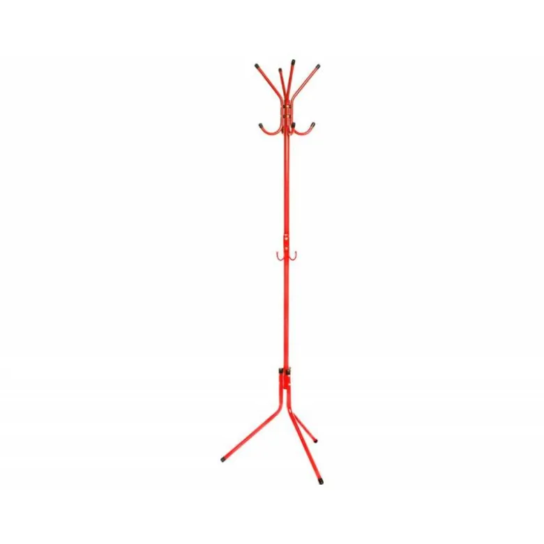 PERCHERO METALICO Q-CONNECT ROJO 8 COLGADORES 173X51 CM