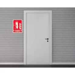 PICTOGRAMA ARCHIVO 2000 CARRO EXTINTOR PVC COLOR ROJO LUMINISCENTE 210X300 MM