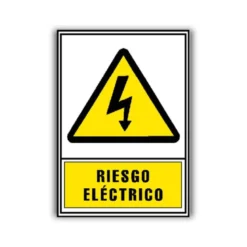 PICTOGRAMA ARCHIVO 2000 RIESGO ELECTRICO PVC COLOR AMARILLO LUMINISCENTE 210X297 MM