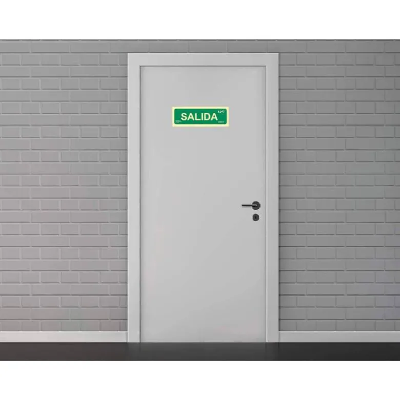 PICTOGRAMA ARCHIVO 2000 SALIDA PVC COLOR VERDE LUMINISCENTE 300X105 MM PACK DE 2 UNIDADES