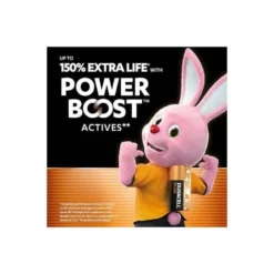 Pila Duracell alcalina plus AA pack con 4 unidades