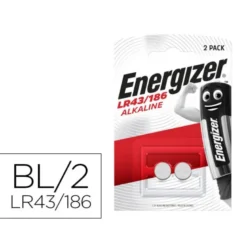 PILA ENERGIZER ALCALINA ESPECIALIDAD LR43 BLISTER DE 2 UNIDADES