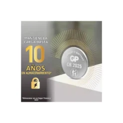 PILA GP ALCALINA BOTON LITIO CR2025 BLISTER DE 5 UNIDADES